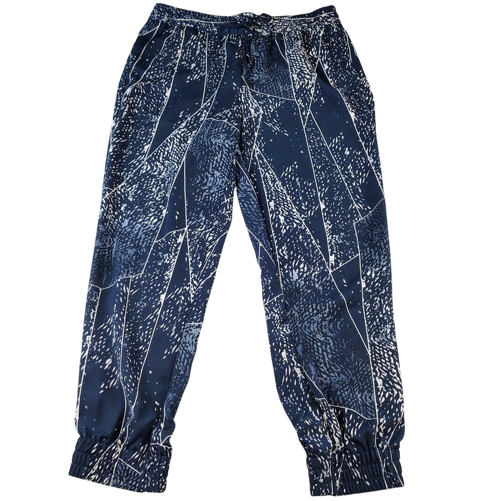 Mossimo Womens M Joggers Navy Blue Geometric Abstract Print Y2K Indie SZ M